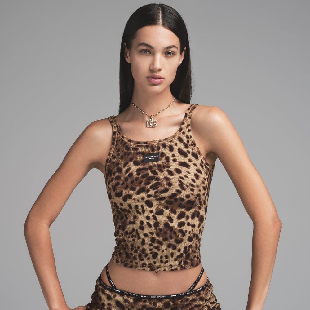 Dolce & Gabbana X Skims COTTON RIB SCOOP TANK Medium NWT